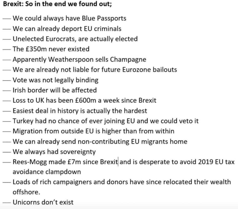 Brexit: So in the end we found out list